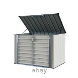 6 ft. W x 4 ft. D Lean To Garbage Metal Horizontal Storage Shed