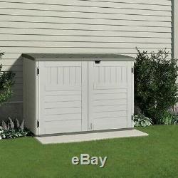 6 ft. W x 4 ft. D Plastic Horizontal Garbage Shed GOOD FOR OUTDOORS STORAGE