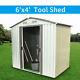 6'x4' Outdoor Garden Storage Shed Patio Tool House Mental Toolshed Utility Lawn