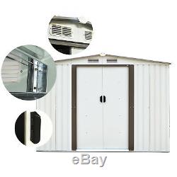 6'x4' Outdoor Garden Storage Shed Patio Tool House Mental Toolshed Utility Lawn