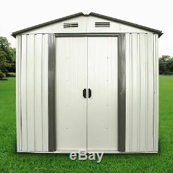 6'x4' Outdoor Garden Storage Shed Patio Tool House Mental Toolshed Utility Lawn