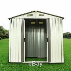 6'x4' Outdoor Garden Storage Shed Patio Tool House Mental Toolshed Utility Lawn