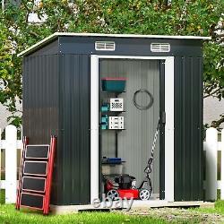 6'x4' Outdoor Storage Shed Metal Garden Shed for Backyard Lawnmower Lockable