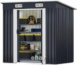 6'x4' Outdoor Storage Shed Metal Garden Shed for Backyard Lawnmower Lockable