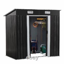 6'x4' Outdoor Storage Shed Metal Garden Shed for Backyard Lawnmower Lockable