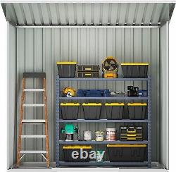 6'x4' Outdoor Storage Shed Metal Garden Shed for Backyard Lawnmower Lockable