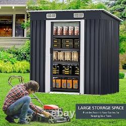 6'x4' Outdoor Storage Shed Metal Garden Shed for Backyard Lawnmower Lockable