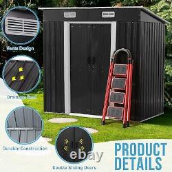 6'x4' Outdoor Storage Shed Metal Garden Shed for Backyard Lawnmower Lockable