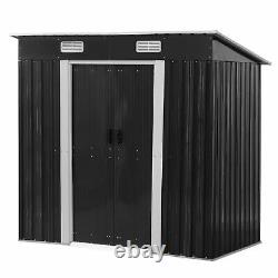 6'x4' Outdoor Storage Shed Metal Garden Shed for Backyard Lawnmower Lockable