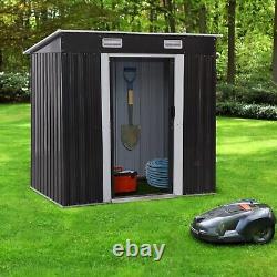 6'x4' Outdoor Storage Shed Metal Garden Shed for Backyard Lawnmower Lockable