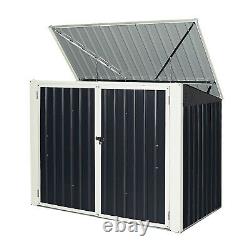 6' x 3' Horizontal Storage Shed 68 Cubic Feet for Garbage Cans Tools Accessories