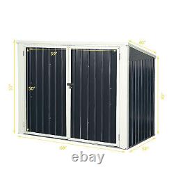 6' x 3' Horizontal Storage Shed 68 Cubic Feet for Garbage Cans Tools Accessories