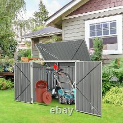 6' x 3' Horizontal Storage Shed 68 Cubic Feet for Garbage Cans Tools Accessories