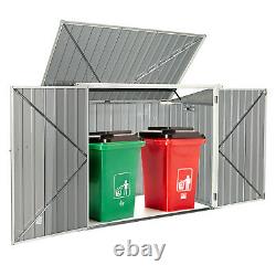 6' x 3' Horizontal Storage Shed 68 Cubic Feet for Garbage Cans Tools Accessories