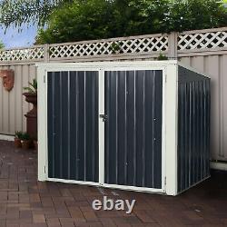 6' x 3' Horizontal Storage Shed 68 Cubic Feet for Garbage Cans Tools Accessories