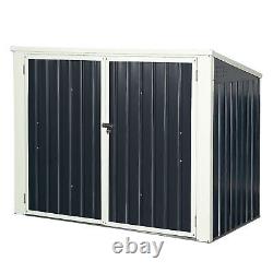 6' x 3' Horizontal Storage Shed 68 Cubic Feet for Garbage Cans Tools Accessories