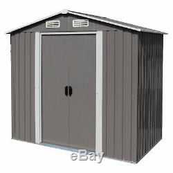 6' x 4' Outdoor Storage Sheds Kit Steel Heavy Duty Storage Tool House Backyard