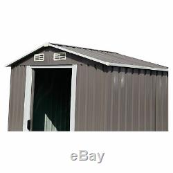 6' x 4' Outdoor Storage Sheds Kit Steel Heavy Duty Storage Tool House Backyard