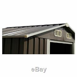 6' x 4' Outdoor Storage Sheds Kit Steel Heavy Duty Storage Tool House Backyard