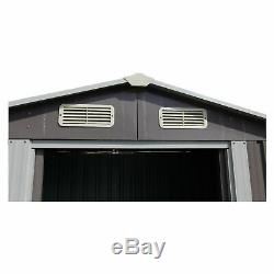 6' x 4' Outdoor Storage Sheds Kit Steel Heavy Duty Storage Tool House Backyard