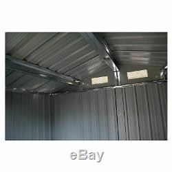 6' x 4' Outdoor Storage Sheds Kit Steel Heavy Duty Storage Tool House Backyard