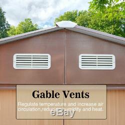 6' x 9' Backyard Garden Storage Shed Outdoor Utility Tool Garage with Sliding Door