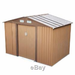 6' x 9' Outdoor Garden Metal Storage Shed for Utility Tool Storage Gable Roof