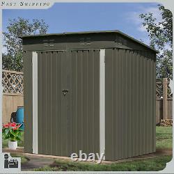 6ft x 4ft Storage Shed Horizontal Bike Tool Sheds Metal Outdoor Storage Cabinet