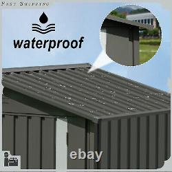 6ft x 4ft Storage Shed Horizontal Bike Tool Sheds Metal Outdoor Storage Cabinet