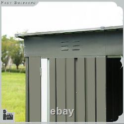 6ft x 4ft Storage Shed Horizontal Bike Tool Sheds Metal Outdoor Storage Cabinet