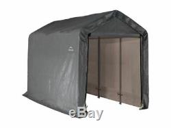 6x12 Peak Style Storage Shed with 1.37 Frame Cover Gray