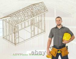 6x12 Saltbox Storage Shed Build Your Own Barn, 26 Plans, Build It Yourself, CD
