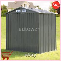 6x4Ft Large Storage Shed Horizontal Bike Sheds Metal Outdoor Storage Cabinet