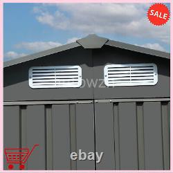 6x4Ft Large Storage Shed Horizontal Bike Sheds Metal Outdoor Storage Cabinet