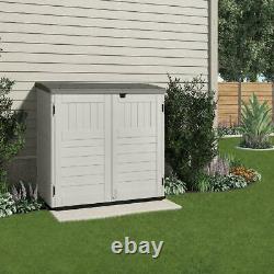70 cu. Ft. Durable and Easy to Assemble Stow-Away Horizontal Trash Can Shed