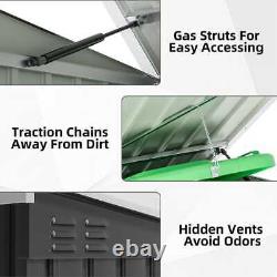 70 in. Wx40 in. Dx52.5 in. H Galvanized Steel Horizontal Trash&Recycling Storag