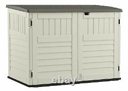 70cuft Outdoor Resin Storage Shed Horizontal All-weather Plastic Patio Container