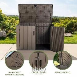 75 cu. Ft. Horizontal Outdoor Storage Shed Backyard Garden Lockable Storage Shed