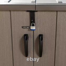 75 cu. Ft. Horizontal Outdoor Storage Shed Backyard Garden Lockable Storage Shed