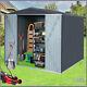 8'x8ft Storage Shed Horizontal Sheds Metal Storage Cabinet With Lockable Door