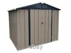 8'x8' Bastone Portable Horizontal Metal Storage Shed