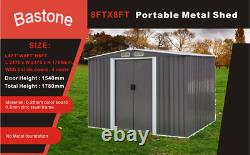 8'x8' Bastone Portable Horizontal Metal Storage Shed