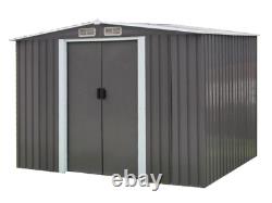 8'x8' Bastone Portable Horizontal Metal Storage Shed