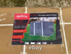 8'x8' Bastone Portable Horizontal Metal Storage Shed