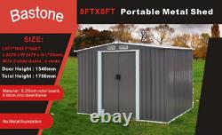 8'x8' Bastone Portable Horizontal Metal Storage Shed