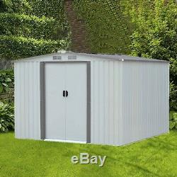 8'x8' Metal Outdoor Storage Shed Steel Garden Utility LawnTool Backyard House