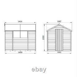 8x6 Stormproof Heavy Duty Shed Garden Playhouse 8ftx6ft Mini House Brand New