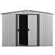 8x8 Ft Garden Shed Storage Kit Diy Backyard Metal Building Doors Outdoor Steel