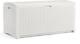 99 Gallon Heavy Duty Resin Wicker Horizontal Outdoor Deck Box, White
