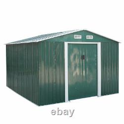 9.1' x 10.5' Outdoor Storage Shed Garden Tool Metal Storage Shed withLockable Door